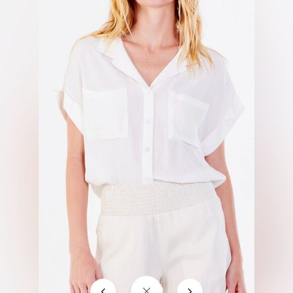 DEAR JOHN DENIM
CALI TIE FRONT SHIRT WHITE Size M - Picture 2 of 13